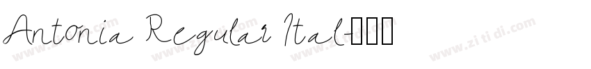 Antonia Regular Ital字体转换